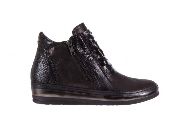 Sneakersy bayla-131 4006 black, czarny, skóra naturalna  - mid season sale -30%