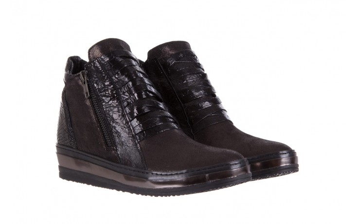 Sneakersy bayla-131 4006 black, czarny, skóra naturalna  - bayla - nasze marki 1