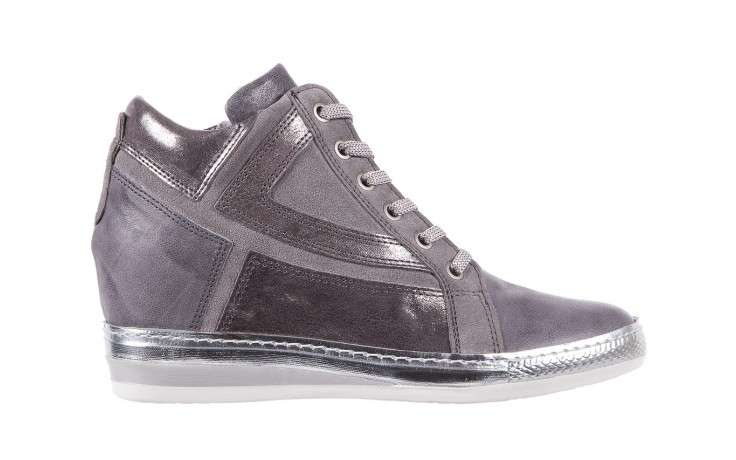 Sneakersy bayla-131 7103 grigio, szary, skóra naturalna  - sale