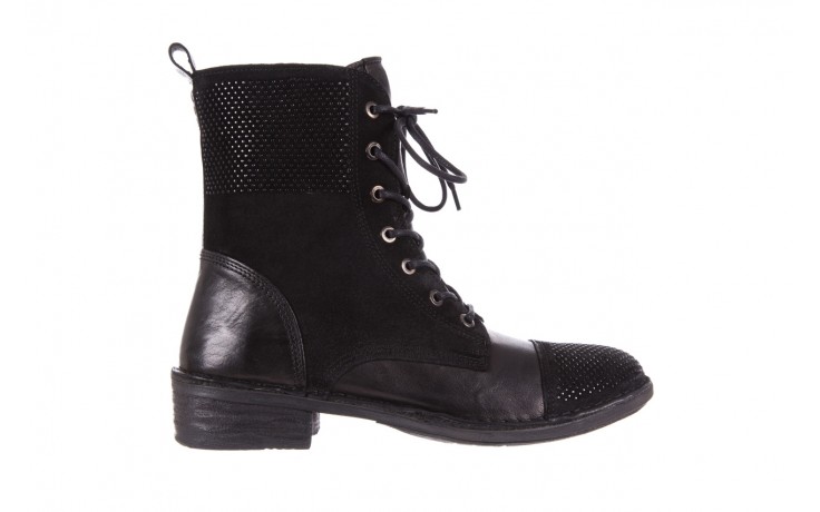 Trzewiki bayla-131 7208 nero, czarny, skóra naturalna  - worker boots - trendy - kobieta