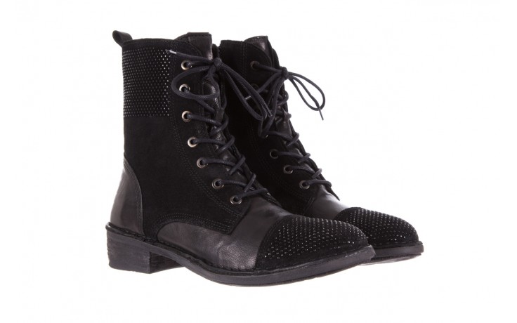 Trzewiki bayla-131 7208 nero, czarny, skóra naturalna  - worker boots - trendy - kobieta 1