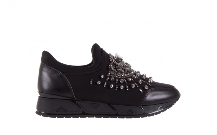 Sneakersy bayla-144 pj926l-1-1n black, czarny, materiał - obuwie sportowe - buty damskie - kobieta