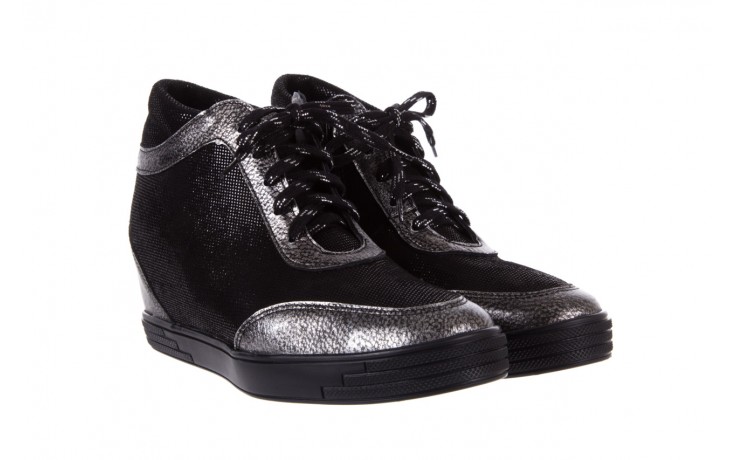Bayla-154 w-758 srebrny czarny tejus - obuwie sportowe - buty damskie - kobieta 1