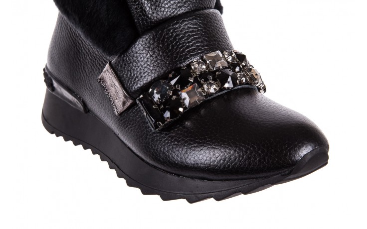 Botki bayla-155 496-176 black metalic, czarny, skóra naturalna  - obuwie sportowe - buty damskie - kobieta 5