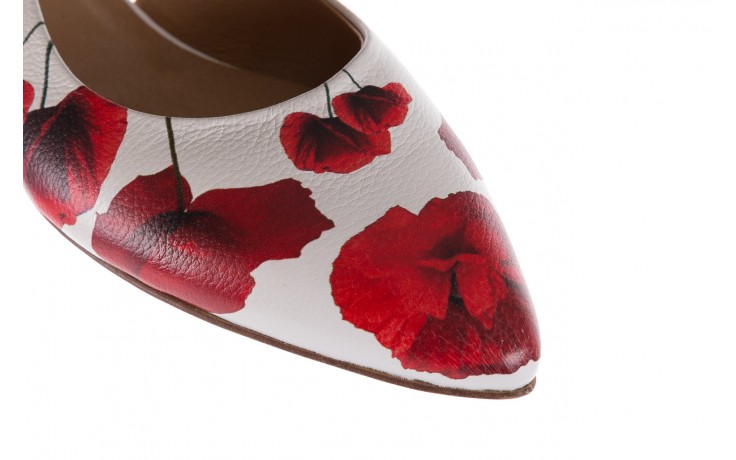 Sandały bayla-156 1794 biały maki, skóra naturalna  - płaskie - sandały - buty damskie - kobieta 5