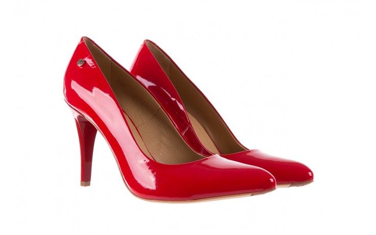 Czółenka bayla-156 2534 czerwony, skóra naturalna lakierowana  - na szpilce - czółenka - buty damskie - kobieta 1