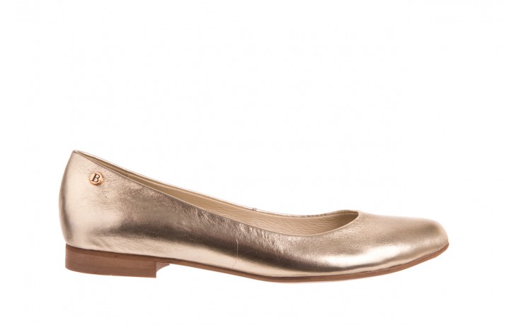 Baleriny bayla-160 100a złoty, skóra naturalna  - wsuwane - półbuty - buty damskie - kobieta