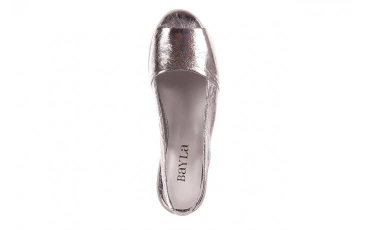 Sandały bayla-163 319-310 614 silver, srebrny, skóra naturalna  - płaskie - sandały - buty damskie - kobieta 4