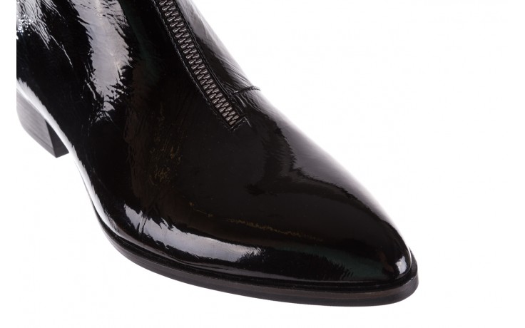 Botki bayla-177 b19118 czarne botki, skóra naturalna lakierowana - botki - buty damskie - kobieta 6