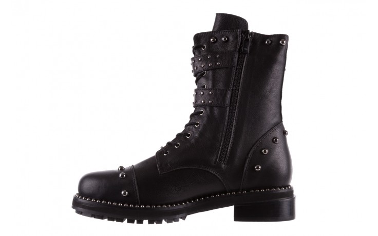 Trzewiki bayla-177 b58000 czarne trzewiki, skóra naturalna  - worker boots - trendy - kobieta 2