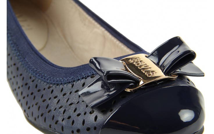 Bayla 1070-125 navy - skórzane - baleriny - buty damskie - kobieta 4