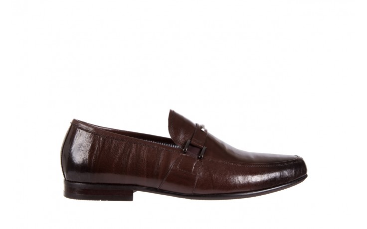 Mokasyny brooman 7712-01g132 brown, brąz, skóra naturalna  - obuwie wizytowe - buty męskie - mężczyzna