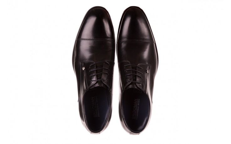 Półbuty brooman h8089170 black, czarny, skora naturalna  - buty męskie - mężczyzna 4