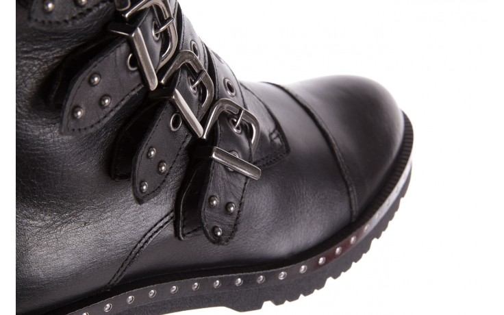 Trzewiki czarne trzewiki 27104, skóra naturalna  - worker boots - trendy - kobieta 5