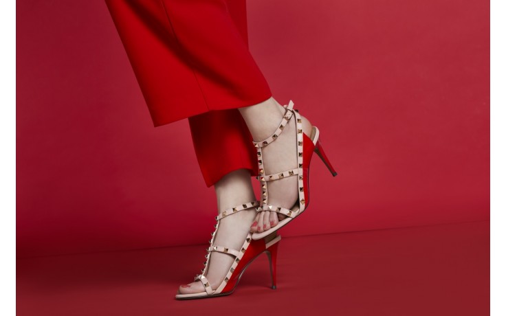 Sandały sca'viola f-55 red, róż/czerwony, skóra naturalna  - na szpilce - sandały - buty damskie - kobieta 2