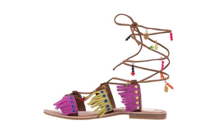 Sandały gioseppo navajos fuchsia, wielokolorowy, skóra naturalna  - rzymianki / gladiatorki - sandały - buty damskie - kobieta 2