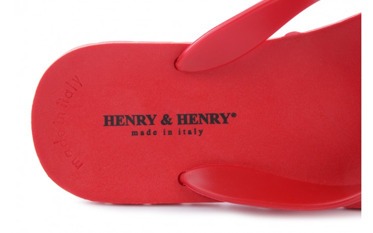 Klapki henry&henry flipper red, czerwony, guma 4