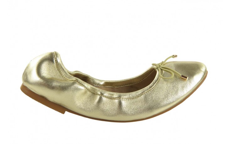 Baleriny bayla 1611-2 gold-beige, złoty/beż, skóra naturalna - bayla - nasze marki