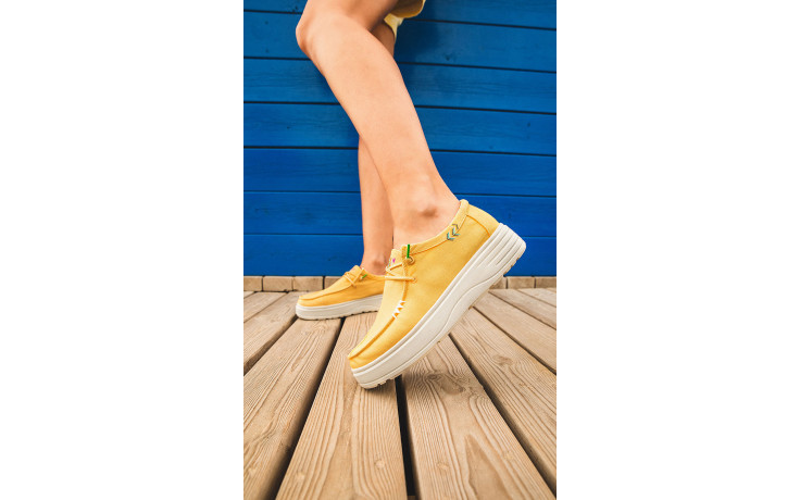 Półbuty walk in pitas natal mostaza 003292, żółty, materiał  - sznurowane - półbuty - buty damskie - kobieta