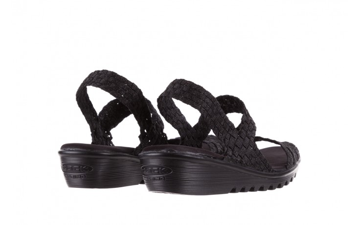 Sandały rock coaster met black, czarny, materiał  - na koturnie - sandały - buty damskie - kobieta 3