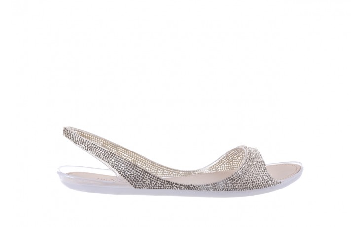 Sandały sca'viola b-62 silver, srebrny, silikon - płaskie - sandały - buty damskie - kobieta