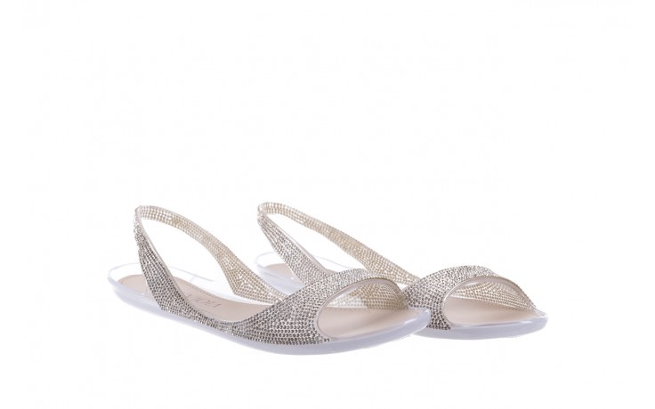 Sandały sca'viola b-62 silver, srebrny, silikon - płaskie - sandały - buty damskie - kobieta 1