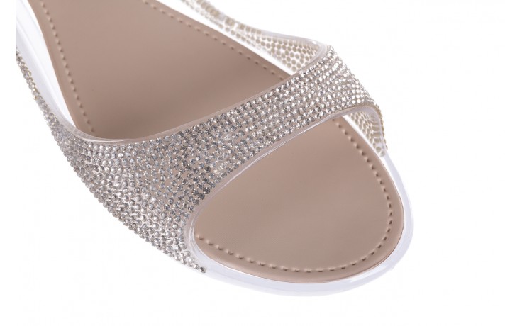 Sandały sca'viola b-62 silver, srebrny, silikon - płaskie - sandały - buty damskie - kobieta 6