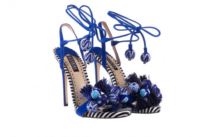 Sca'viola p-08 blue - skórzane - sandały - buty damskie - kobieta 1