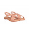 Sandały Azaleia Simone Comfy Flat Sand Nude 198020, Róż, Tworzywo